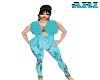 furry vest teal
