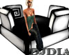 Blk&Wht Lounger W/Poses