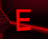 E Red Neon Letter