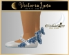 Kids Wh/Blue Shoes