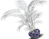 Silver fern n blue vase