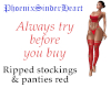 Ripped stockings/panties