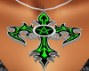 Green Pentagram Cross
