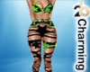 green and black outfit