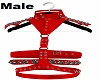 Red Spike Harness Male