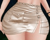 Leather Skirt Cream RL
