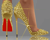 Spikes Gold Pumps