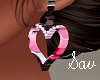 Pink Heart Earrings