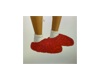Fuzzy Slippers (Red) M