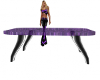 purple black table