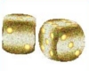 Gold  dice with pose