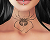 Spider Neck Tattoo