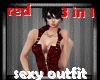 ZR-Red Sexy Outfit+SHOES