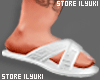 [Y] WHITE ▬ SLIPPERS