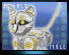 M * Gold Robot Cat