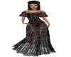 Blk Chainlink Sheer Gown