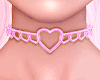 Pink Heart Chain Choker