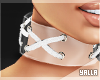 X Laced Choker CLEAR WHT