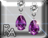 [RA] Purple Gem Earrings