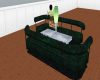 green suede couch w tabl