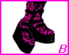 Pink cheetah boots