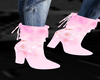 Pink flowers boots