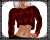 Cropped Sweater Red/Blk