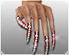 + Red Crystal Nails