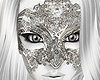 Silver venetian mask - F