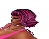 meg pinkblack hair