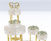 gold  wedding cake