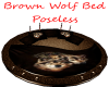 Brown Wolf bed poseless