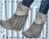 [A] Grey Floral Boots
