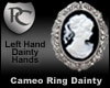 Black Cameo Dainty Ring