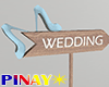 Wedding Sign Light Blue