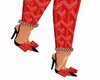 Goyardi Bow Heels Red