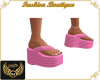 NJ] Pink high Flip flops