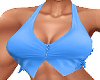 *F BLUE HALTER TOP