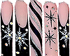 Black SnowFlake XL Nails