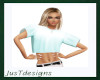 JT Cropped Tee Teal