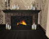 just married fire place