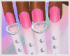 P l Pink Heart Nails