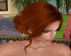 red hair up in bun