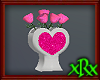 Heart Vase Roses Wht/Pnk