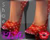 [Xo] Red Polka Shoes