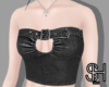 SH - Y2K Jeans Top Black