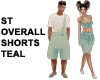 ST OVERALL SHORTS TEAL