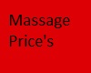Massage Price Sign