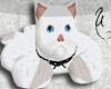 {U} White nice cat Rug 