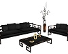 Black Elegant Couch Set